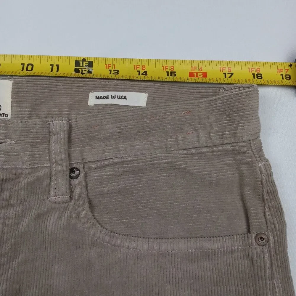 KATO Hiroshi Kato Mens 34 The Pen Slim Fit Corduroy 5 Pocket Pants Light Gray...